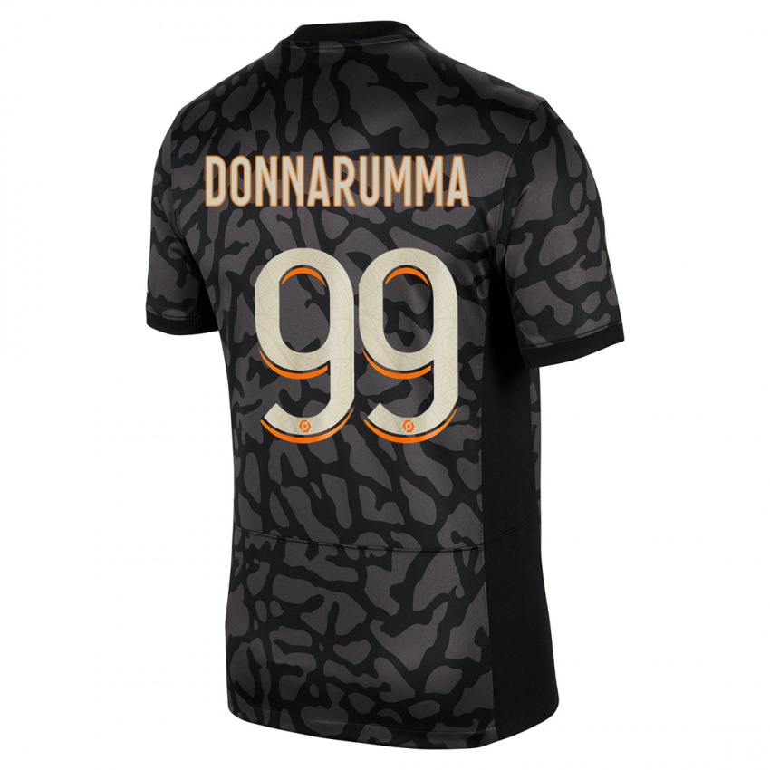 Pánské Gianluigi Donnarumma #99 Černá Třetí Hráčské Dresy 2023/24 Dres