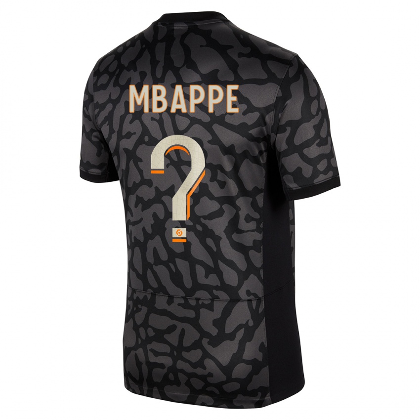 Pánské Ethan Mbappe #0 Černá Třetí Hráčské Dresy 2023/24 Dres