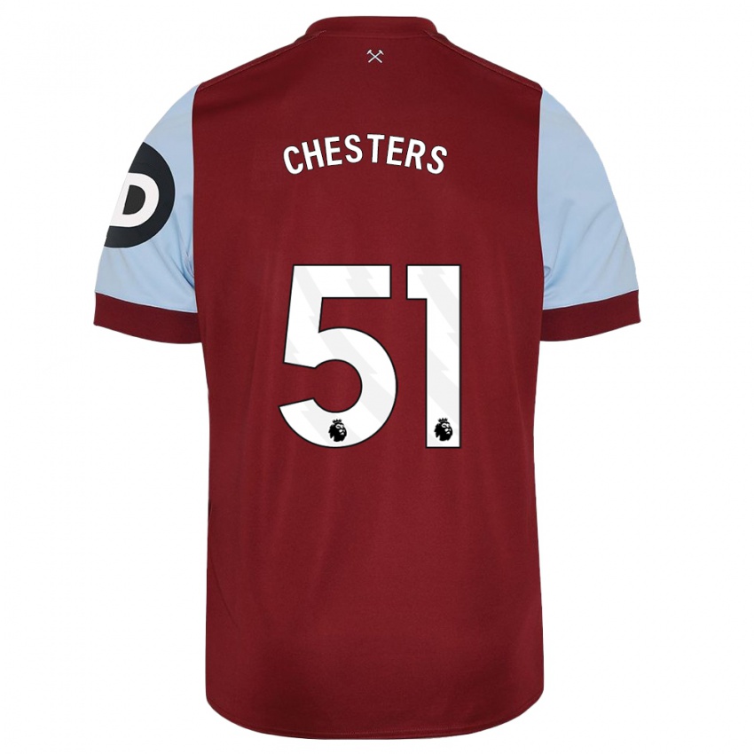 Dámské Daniel Chesters #51 Maroon Domů Hráčské Dresy 2023/24 Dres