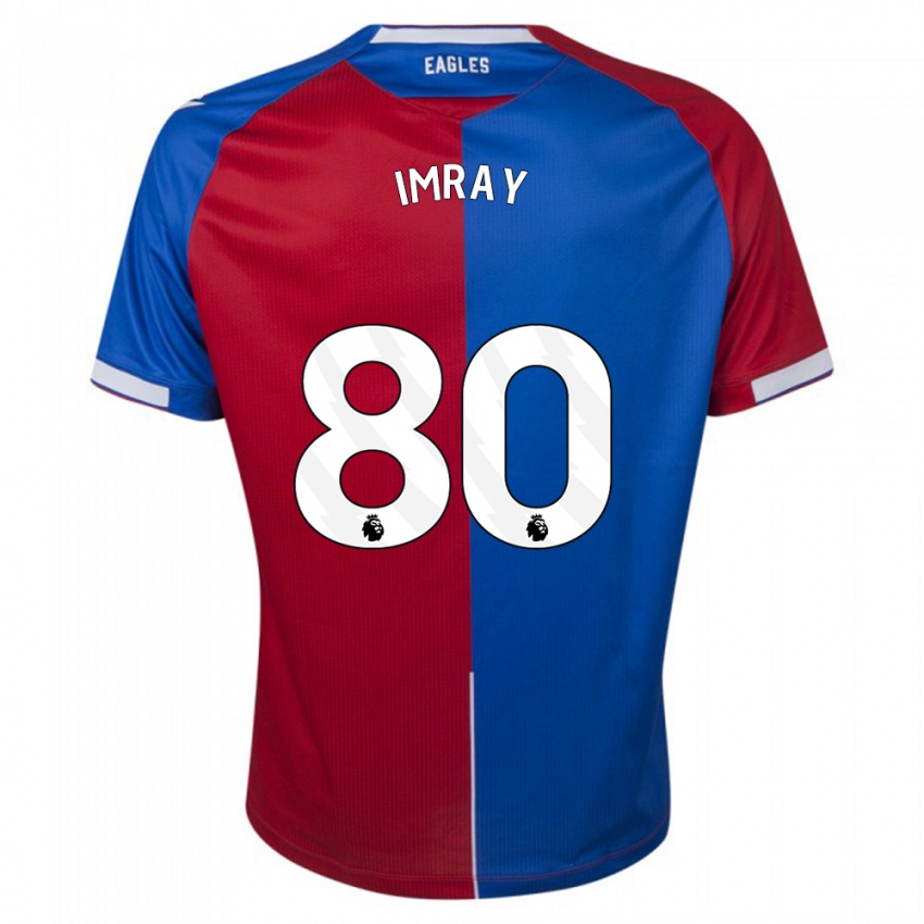 Dámské Danny Imray #80 Červená Modrá Domů Hráčské Dresy 2023/24 Dres