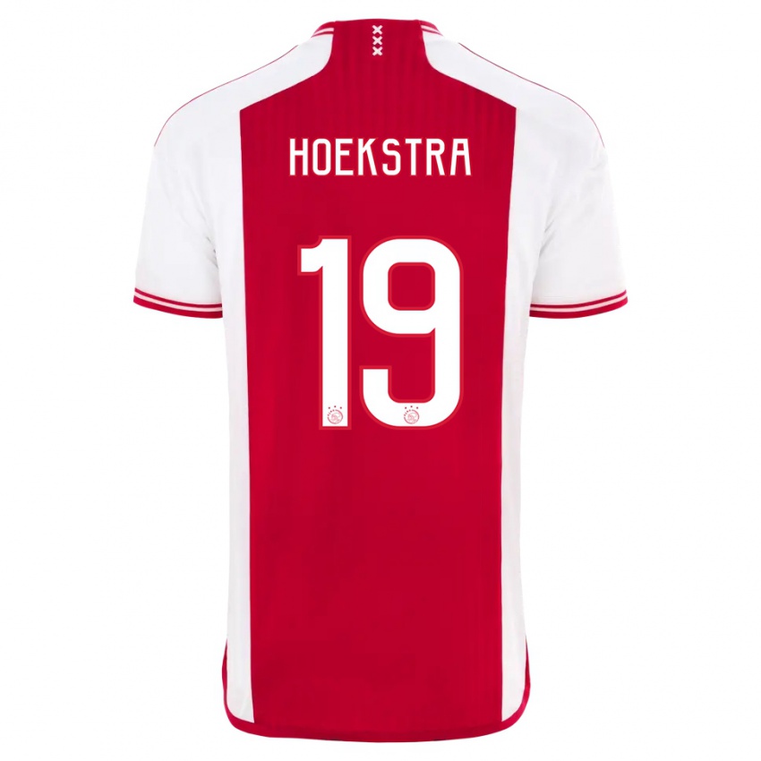 Dámské Tiny Hoekstra #19 Červená Bílá Domů Hráčské Dresy 2023/24 Dres