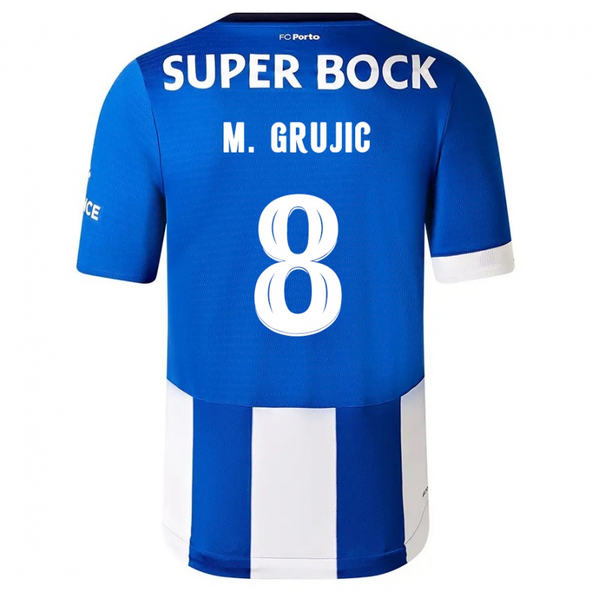 Dámské Marko Grujic #8 Modrá Bílá Domů Hráčské Dresy 2023/24 Dres