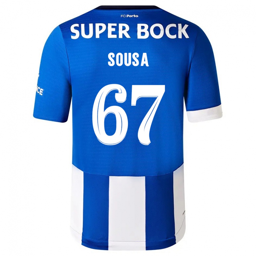 Dámské Vasco Sousa #67 Modrá Bílá Domů Hráčské Dresy 2023/24 Dres