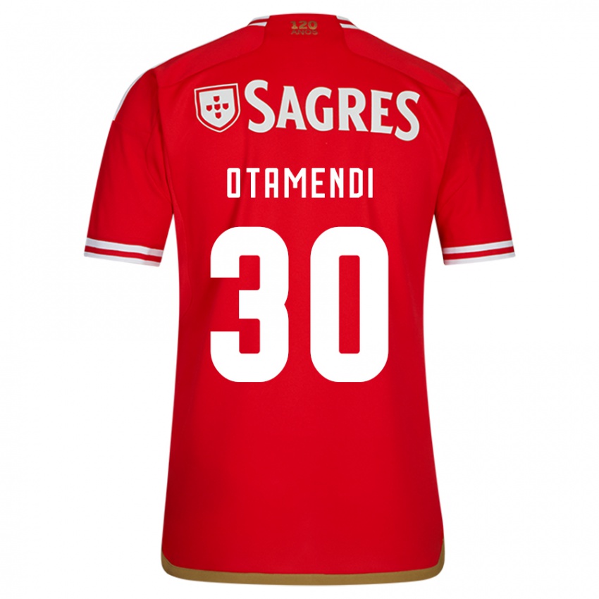 Dámské Nicolas Otamendi #30 Červené Domů Hráčské Dresy 2023/24 Dres