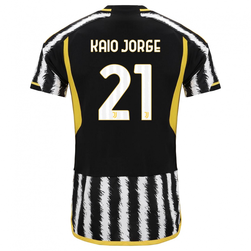 Dámské Kaio Jorge #21 Černá Bílá Domů Hráčské Dresy 2023/24 Dres