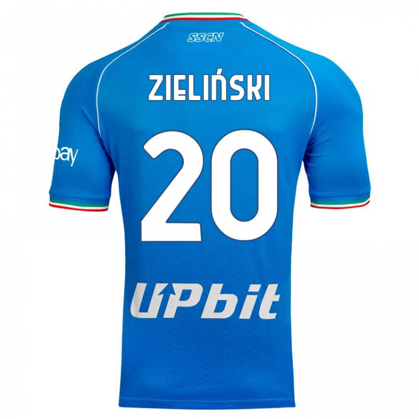 Dámské Piotr Zielinski #20 Modrá Obloha Domů Hráčské Dresy 2023/24 Dres