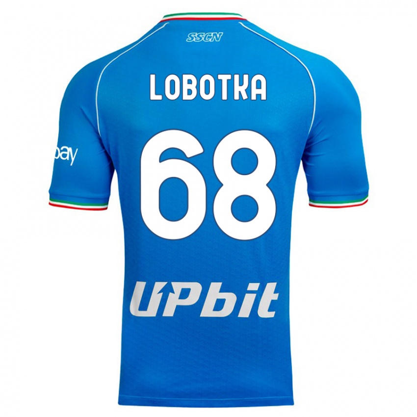 Dámské Stanislav Lobotka #68 Modrá Obloha Domů Hráčské Dresy 2023/24 Dres