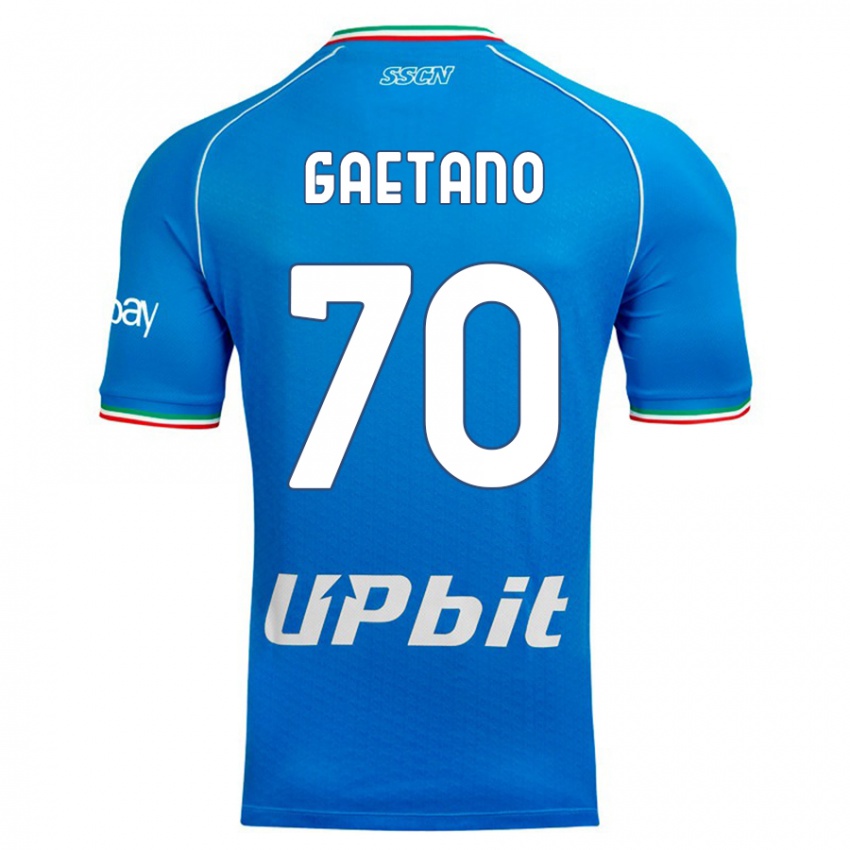 Dámské Gianluca Gaetano #70 Modrá Obloha Domů Hráčské Dresy 2023/24 Dres