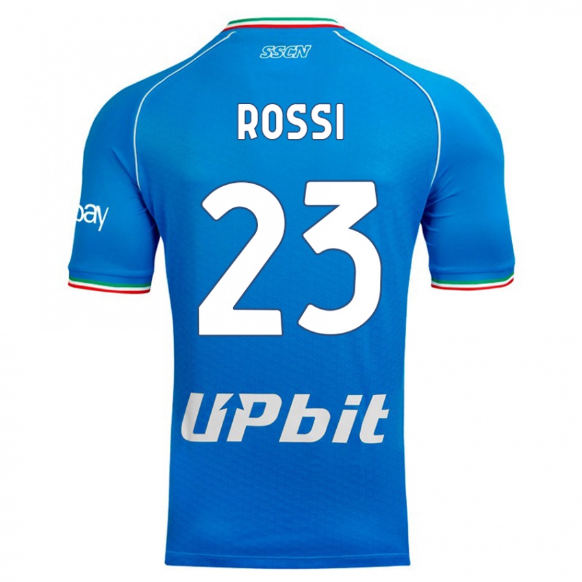 Dámské Leonardo Rossi #23 Modrá Obloha Domů Hráčské Dresy 2023/24 Dres