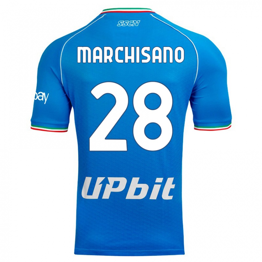 Dámské Matteo Marchisano #28 Modrá Obloha Domů Hráčské Dresy 2023/24 Dres