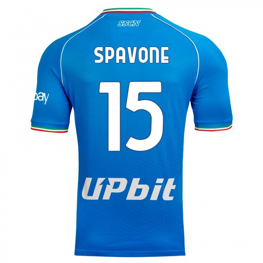 Dámské Alessandro Spavone #15 Modrá Obloha Domů Hráčské Dresy 2023/24 Dres