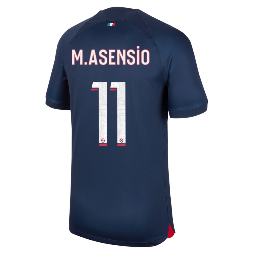 Dámské Marco Asensio #11 Modrá Červená Domů Hráčské Dresy 2023/24 Dres