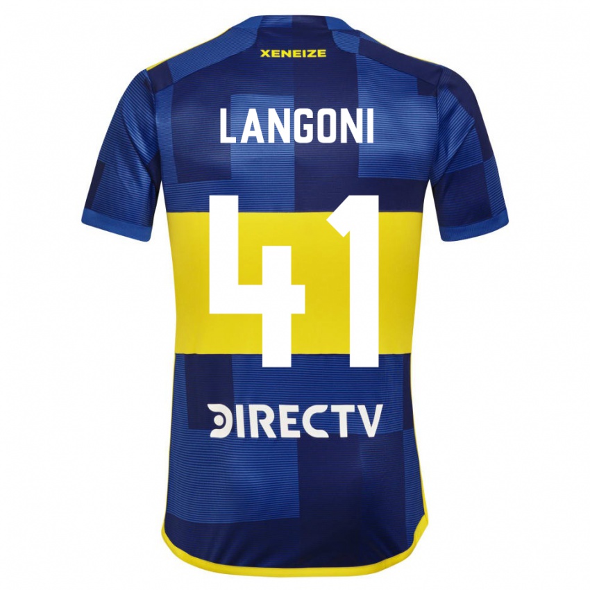 Dámské Luca Langoni #41 Tmavě Modrá Žlutá Domů Hráčské Dresy 2023/24 Dres