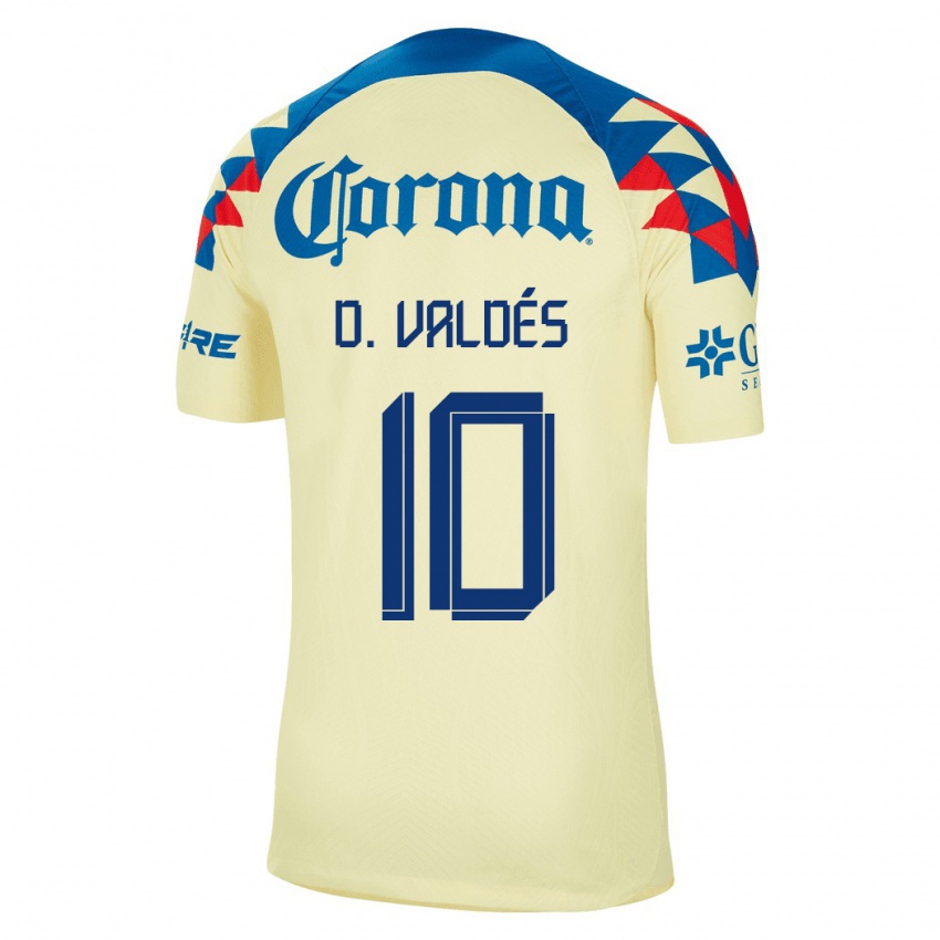 Dámské Diego Valdes #10 Žlutá Domů Hráčské Dresy 2023/24 Dres