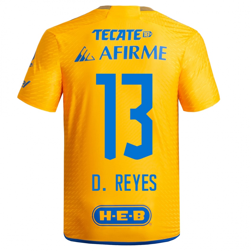 Dámské Diego Reyes #13 Žlutá Domů Hráčské Dresy 2023/24 Dres