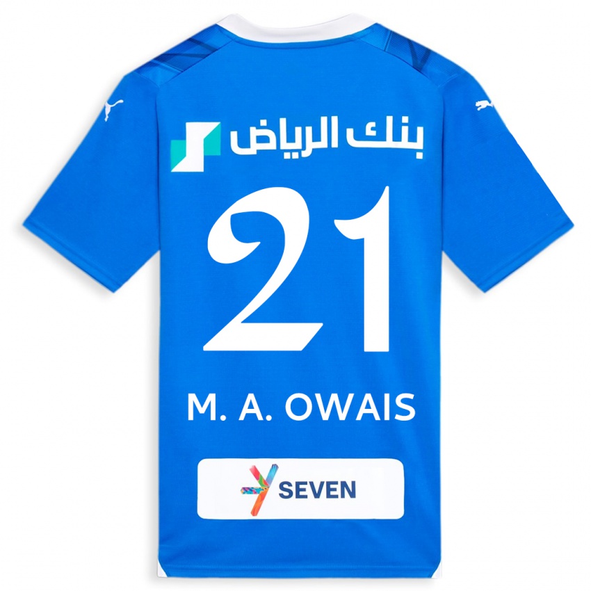 Dámské Mohammed Al-Owais #21 Modrý Domů Hráčské Dresy 2023/24 Dres