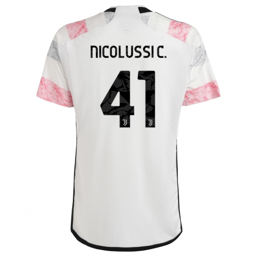 Dámské Hans Nicolussi Caviglia #41 Bílá Růžová Daleko Hráčské Dresy 2023/24 Dres
