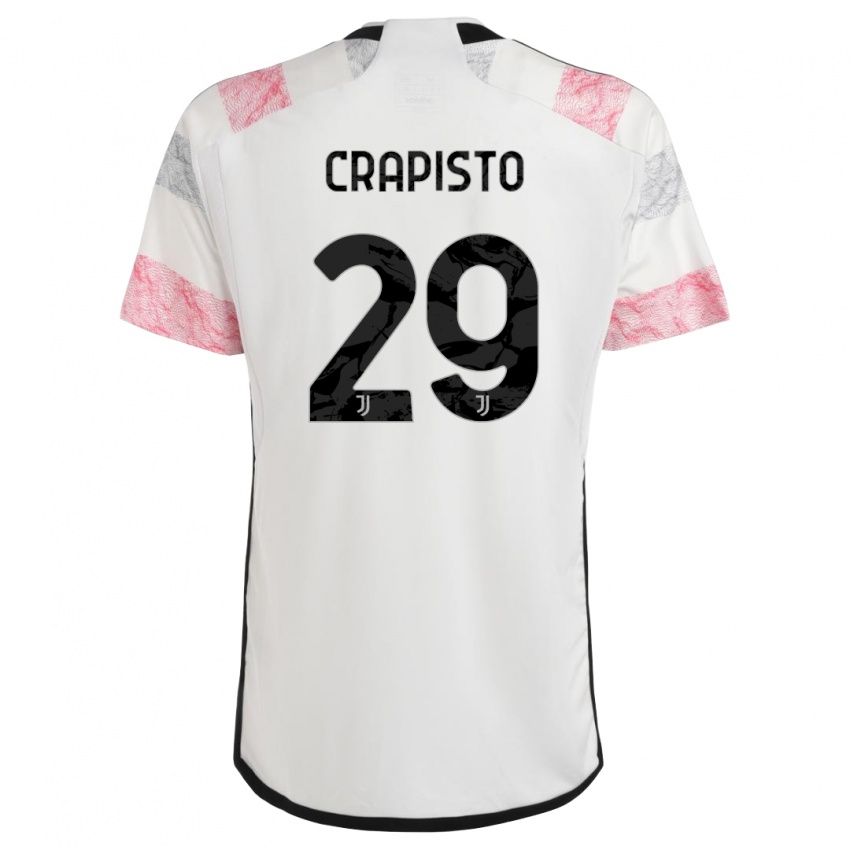 Dámské Francesco Crapisto #29 Bílá Růžová Daleko Hráčské Dresy 2023/24 Dres