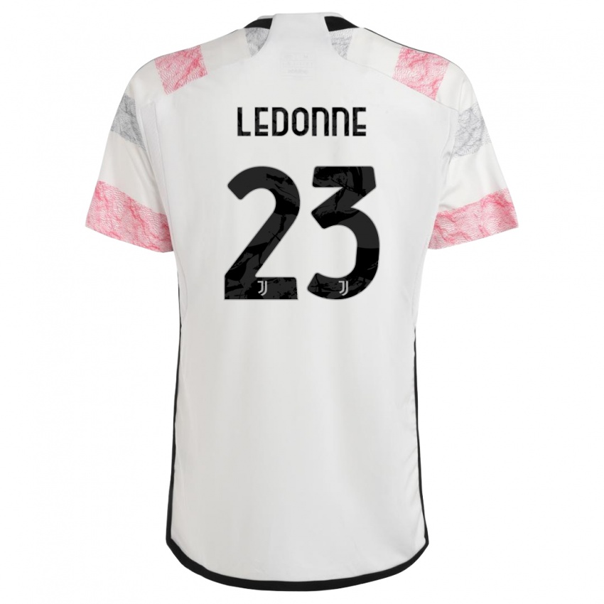 Dámské Nicolo Ledonne #23 Bílá Růžová Daleko Hráčské Dresy 2023/24 Dres
