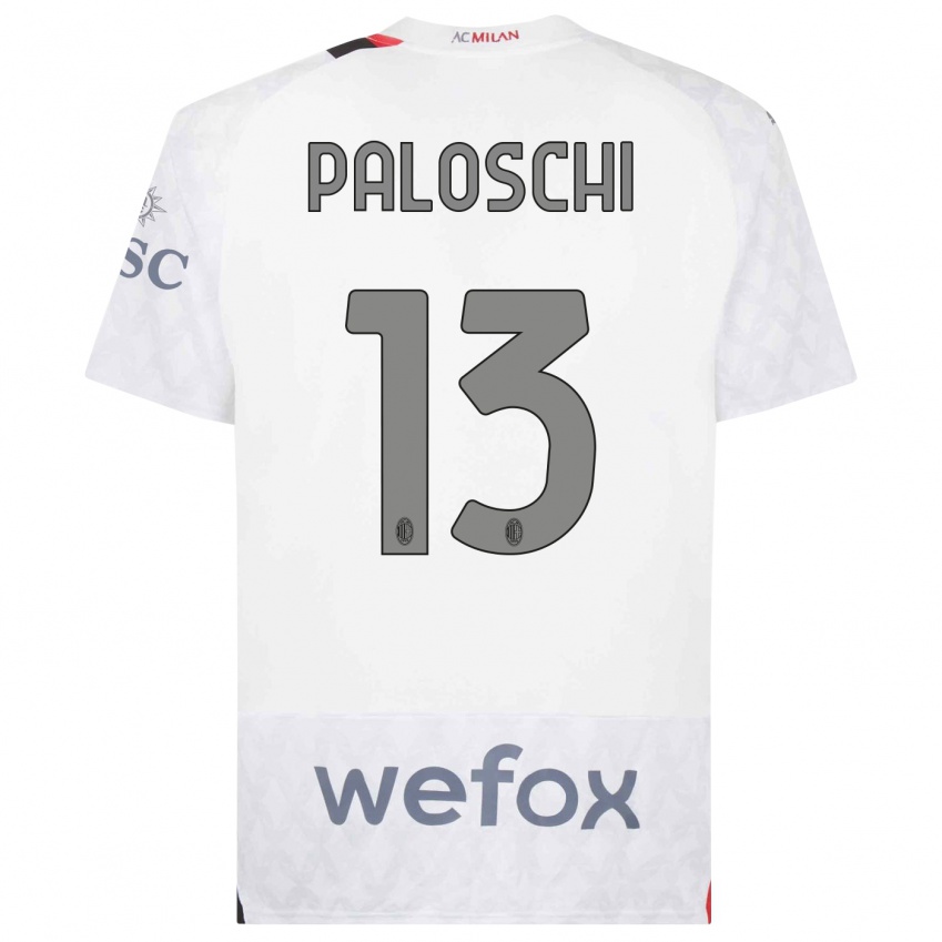 Dámské Dorian Paloschi #13 Bílý Daleko Hráčské Dresy 2023/24 Dres