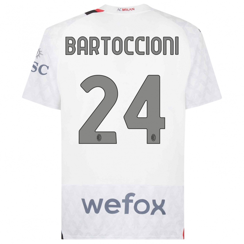 Dámské Andrea Bartoccioni #24 Bílý Daleko Hráčské Dresy 2023/24 Dres