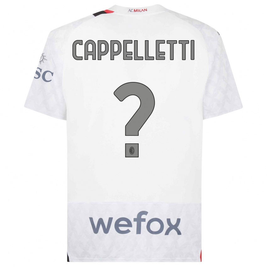 Dámské Mattia Cappelletti #0 Bílý Daleko Hráčské Dresy 2023/24 Dres