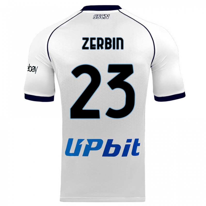 Dámské Alessio Zerbin #23 Bílý Daleko Hráčské Dresy 2023/24 Dres