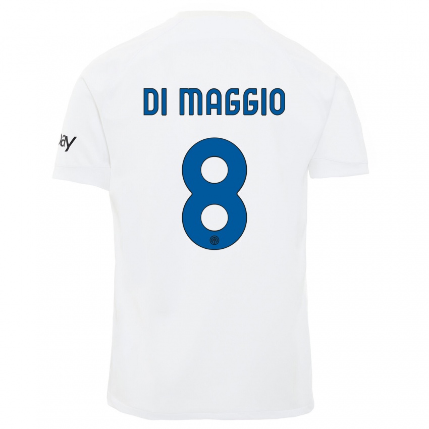 Dámské Luca Di Maggio #8 Bílý Daleko Hráčské Dresy 2023/24 Dres