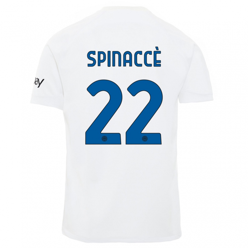 Dámské Matteo Spinaccè #22 Bílý Daleko Hráčské Dresy 2023/24 Dres
