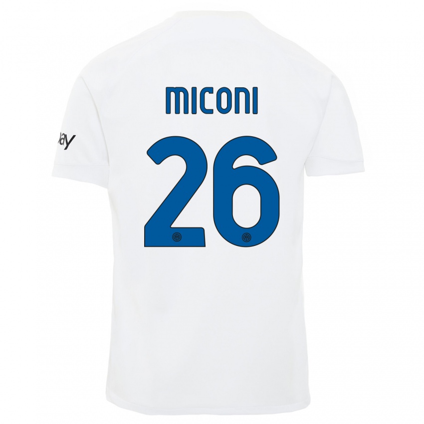 Dámské Riccardo Miconi #26 Bílý Daleko Hráčské Dresy 2023/24 Dres