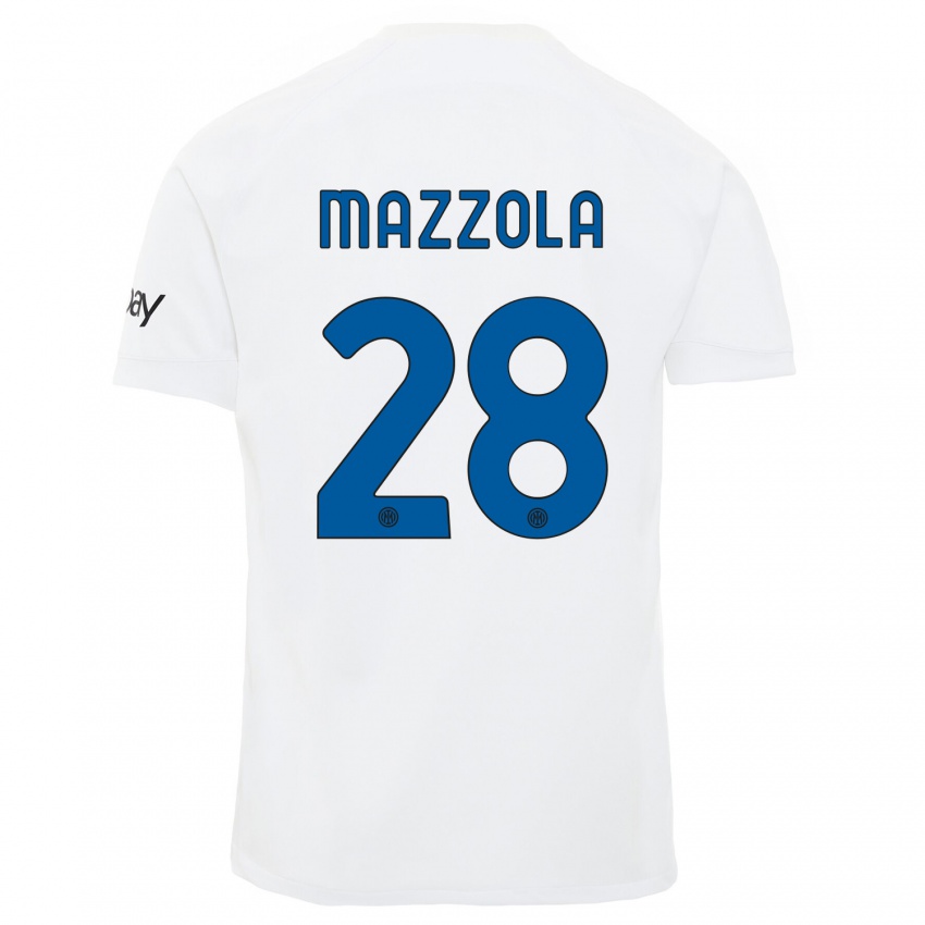 Dámské Giuseppe Mazzola #28 Bílý Daleko Hráčské Dresy 2023/24 Dres
