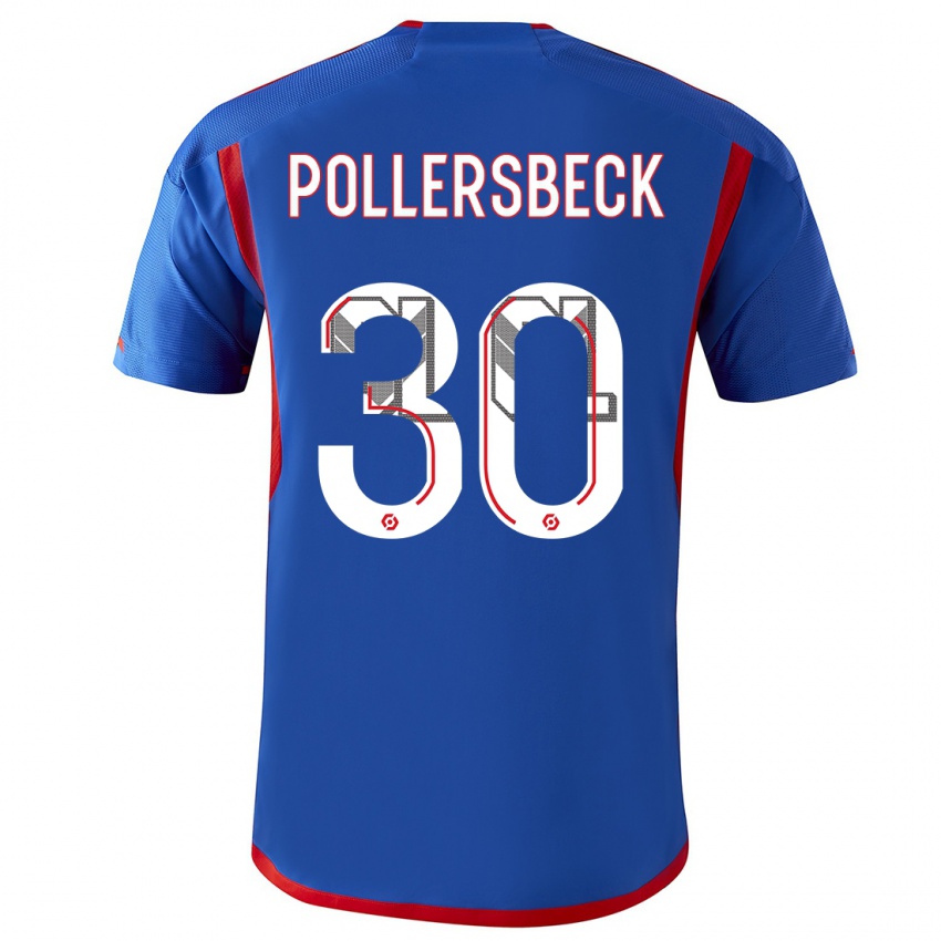 Dámské Julian Pollersbeck #30 Modrá Červená Daleko Hráčské Dresy 2023/24 Dres