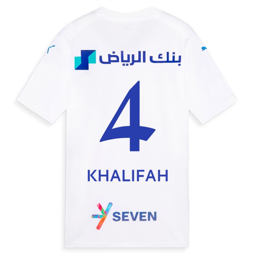 Dámské Khalifah Al-Dawsari #4 Bílý Daleko Hráčské Dresy 2023/24 Dres