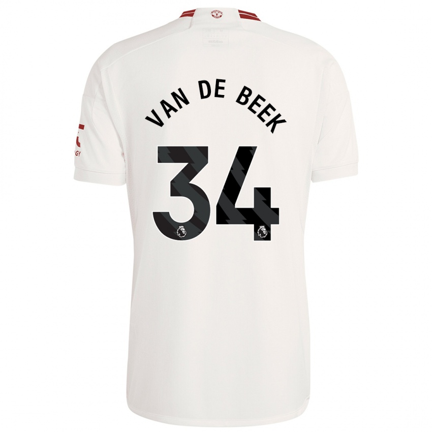 Dámské Donny Van De Beek #34 Bílý Třetí Hráčské Dresy 2023/24 Dres