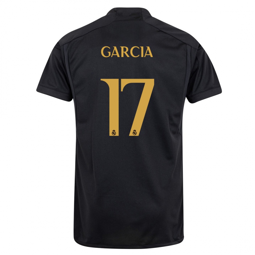 Dámské Gonzalo Garcia #17 Černá Třetí Hráčské Dresy 2023/24 Dres