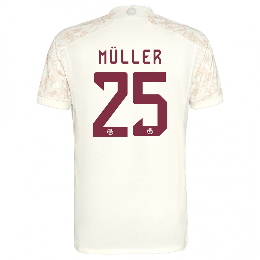 Dámské Thomas Muller #25 Off White Třetí Hráčské Dresy 2023/24 Dres