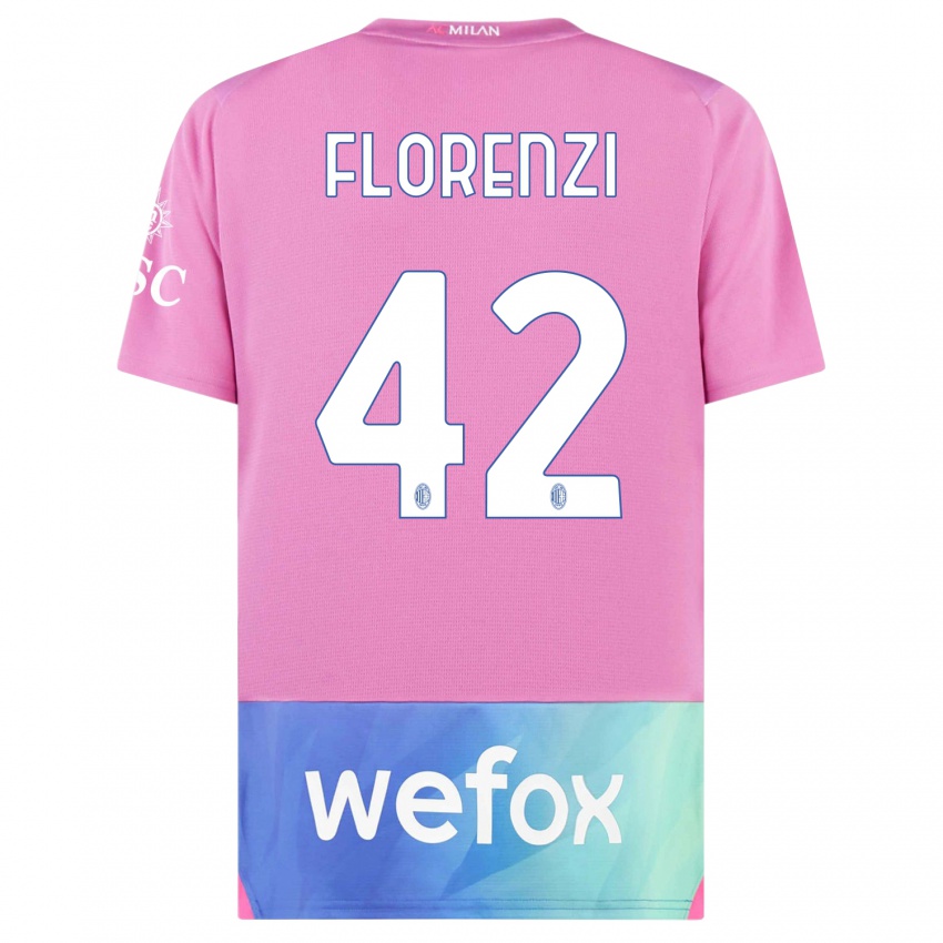 Dámské Alessandro Florenzi #42 Růžová Fialová Třetí Hráčské Dresy 2023/24 Dres