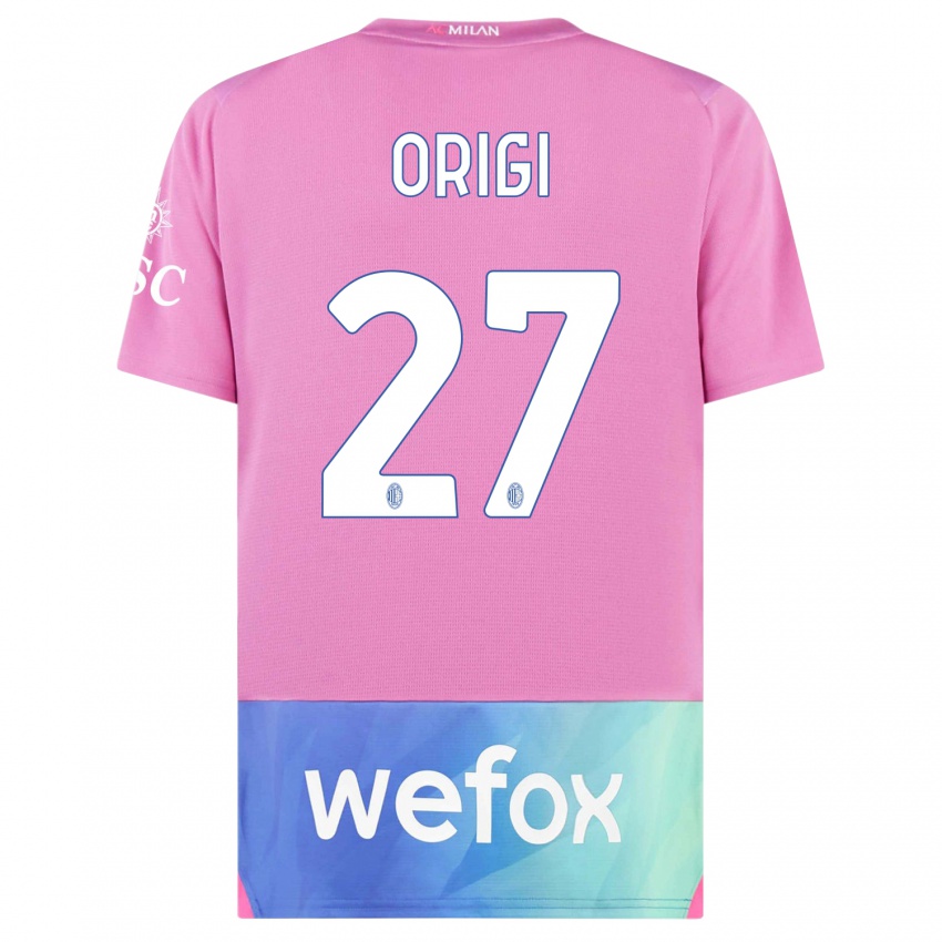 Dámské Divock Origi #27 Růžová Fialová Třetí Hráčské Dresy 2023/24 Dres