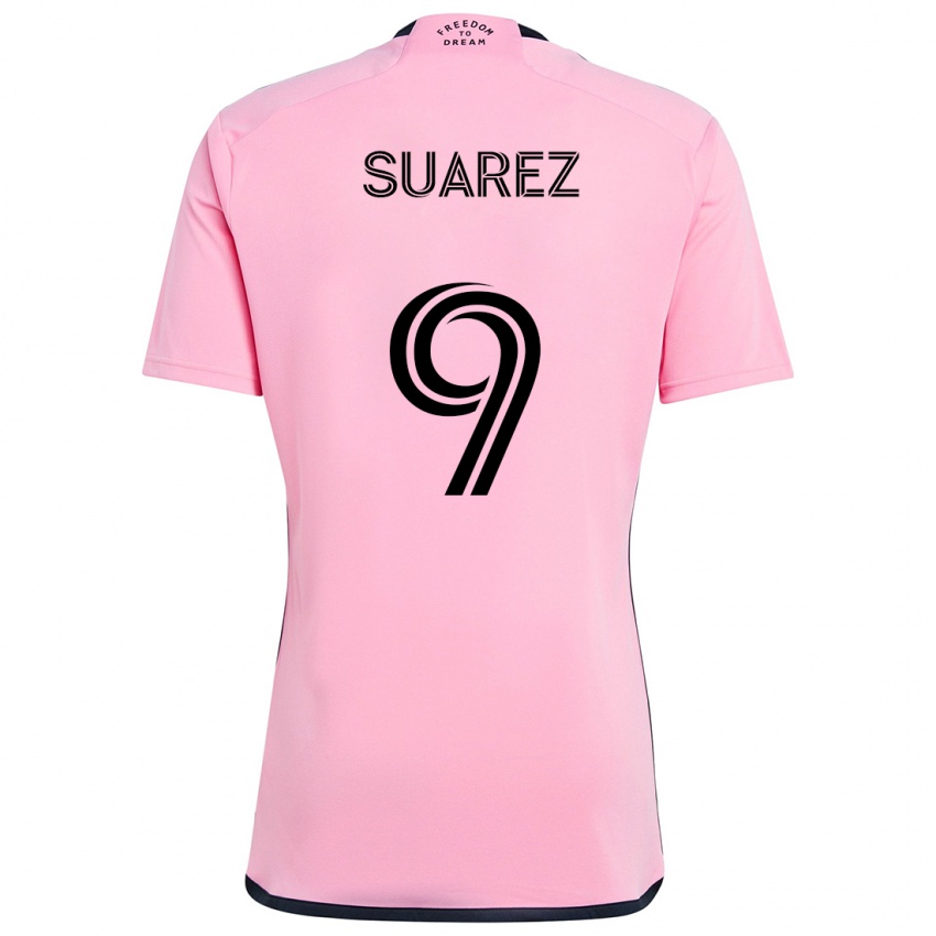 Dětské Luis Suárez #9 Růžový Domů Hráčské Dresy 2024/25 Dres