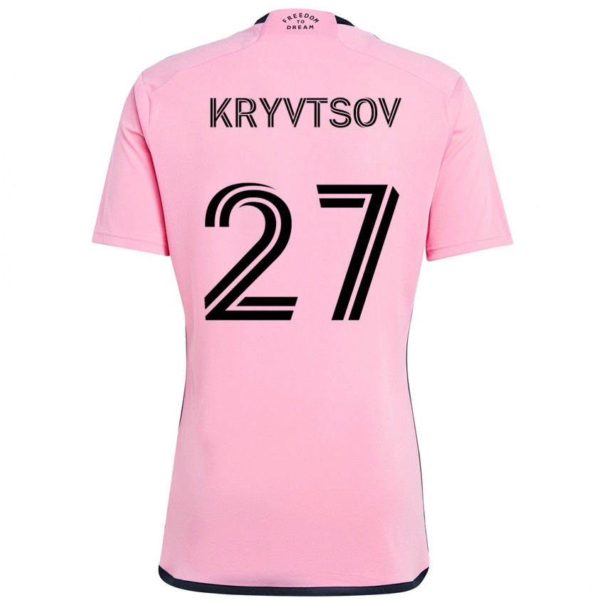 Dětské Sergiy Kryvtsov #27 Růžový Domů Hráčské Dresy 2024/25 Dres