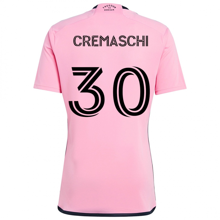 Dětské Benja Cremaschi #30 Růžový Domů Hráčské Dresy 2024/25 Dres