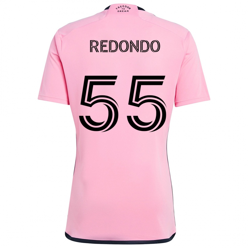 Dětské Federico Redondo #55 Růžový Domů Hráčské Dresy 2024/25 Dres