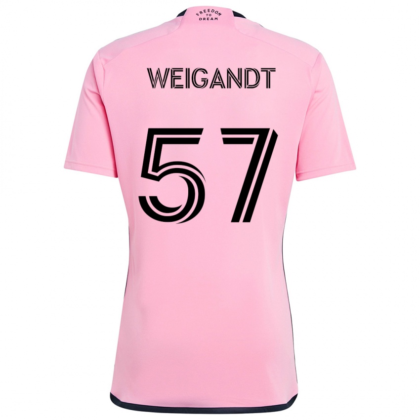 Dětské Marcelo Weigandt #57 Růžový Domů Hráčské Dresy 2024/25 Dres