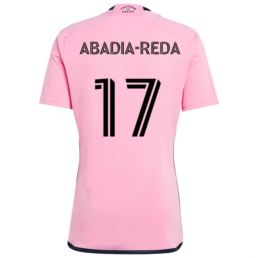 Dětské Ezequiel Abadia-Reda #17 Růžový Domů Hráčské Dresy 2024/25 Dres