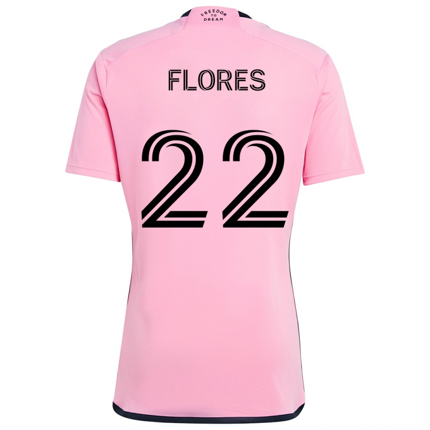 Dětské Alejandro Flores #22 Růžový Domů Hráčské Dresy 2024/25 Dres