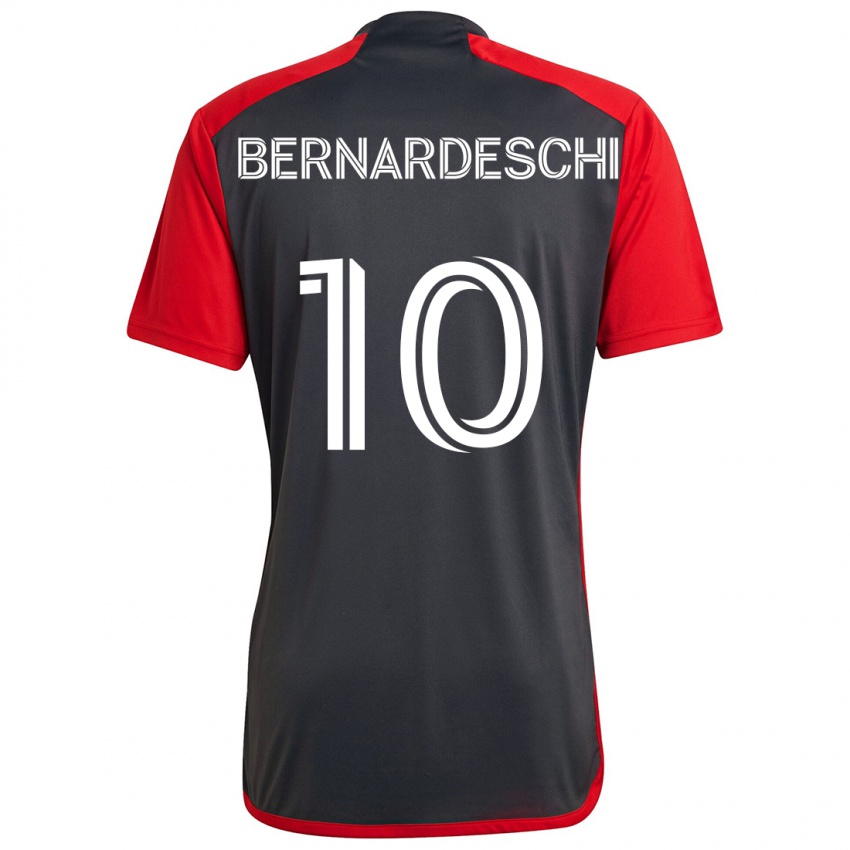 Dětské Federico Bernardeschi #10 Šedá Červená Domů Hráčské Dresy 2024/25 Dres