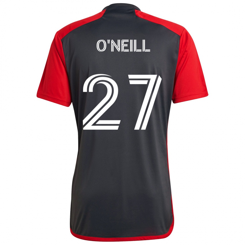 Dětské Shane O'neill #27 Šedá Červená Domů Hráčské Dresy 2024/25 Dres