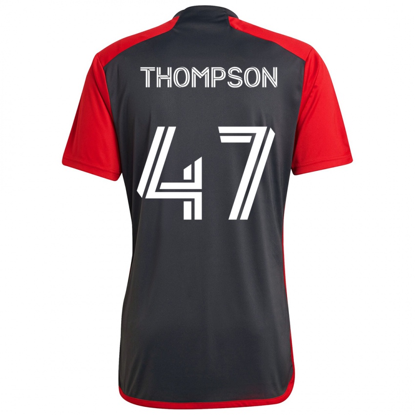 Dětské Kosi Thompson #47 Šedá Červená Domů Hráčské Dresy 2024/25 Dres