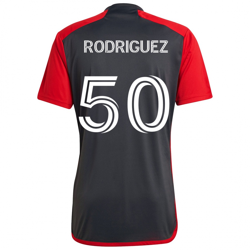 Dětské Abraham Rodriguez #50 Šedá Červená Domů Hráčské Dresy 2024/25 Dres