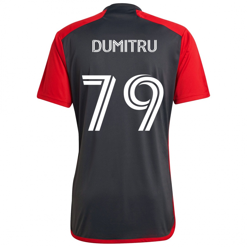 Dětské Andrei Dumitru #79 Šedá Červená Domů Hráčské Dresy 2024/25 Dres